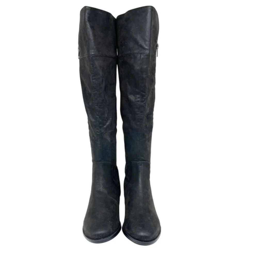 Mia‎ Women's Carsyn Faux Leather Zip Over The Knee Boots Black Size 8.5M